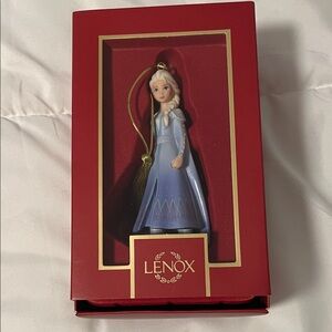 Lenox Disney Elsa Ornament in Blue and White. In box